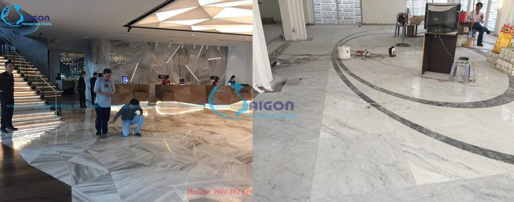 Dịch vụ đánh bóng sàn đá marble